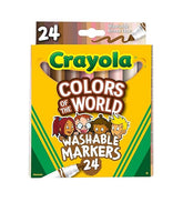 Crayola Colors Of The World 24ct Washable Fine Line Markers CY58 - 7810 - Colorland Toys